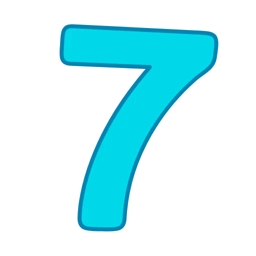 7️⃣ Эмодзи «Фуксиана цифры» для Telegram