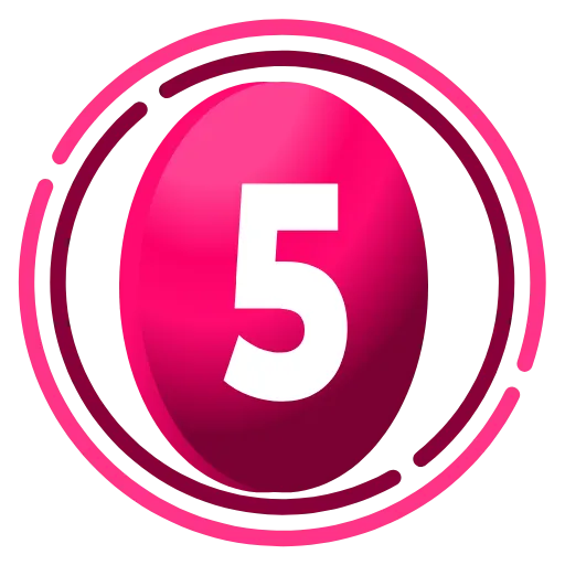 5️⃣ Эмодзи «Фуксиана цифры» для Telegram