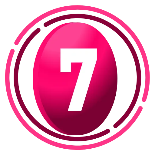 7️⃣ Эмодзи «Фуксиана цифры» для Telegram