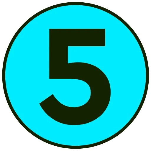 5️⃣ Эмодзи «Фуксиана цифры» для Telegram