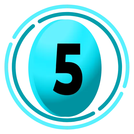5️⃣ Эмодзи «Фуксиана цифры» для Telegram