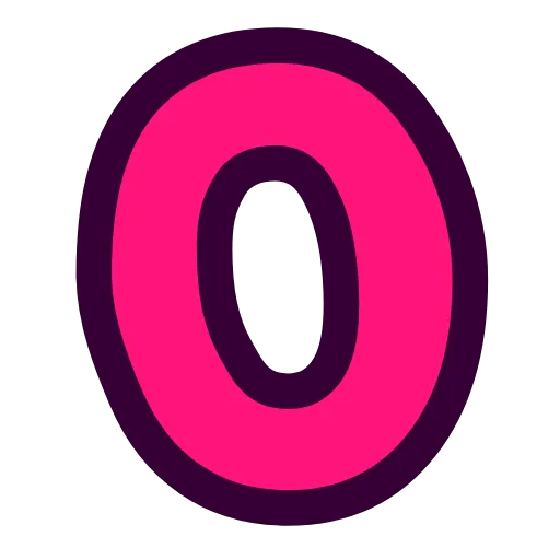 0️⃣ Эмодзи «Фуксиана цифры» для Telegram