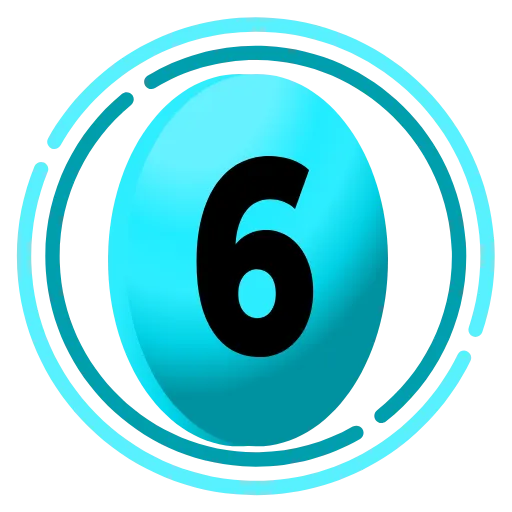 6️⃣ Эмодзи «Фуксиана цифры» для Telegram