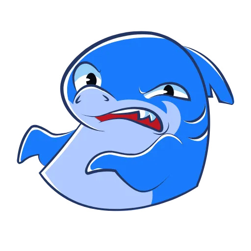 Стикер 11 Funnysharkyemoji