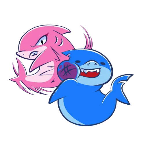 Стикер 16 Funnysharkyemoji