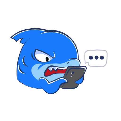 Стикер 17 Funnysharkyemoji