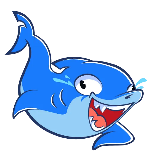 Стикер 30 Funnysharkyemoji