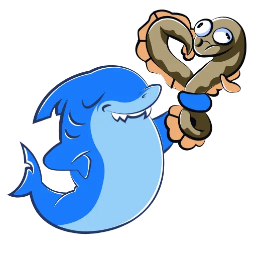 Стикер 20 Funnysharkyemoji