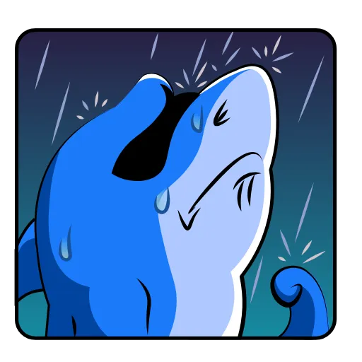 Стикер 38 Funnysharkyemoji