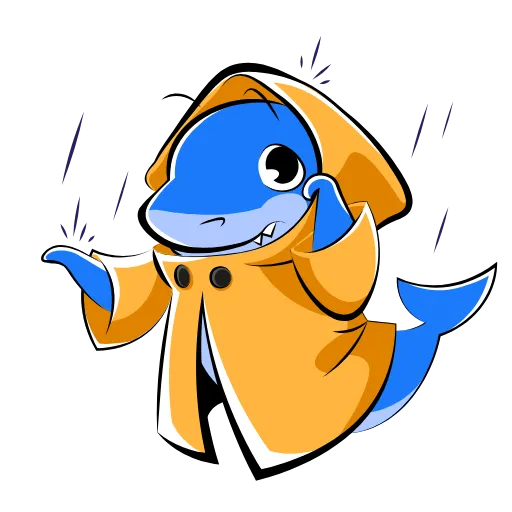Стикер 55 Funnysharkyemoji