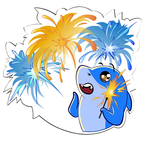 Стикер 52 Funnysharkyemoji