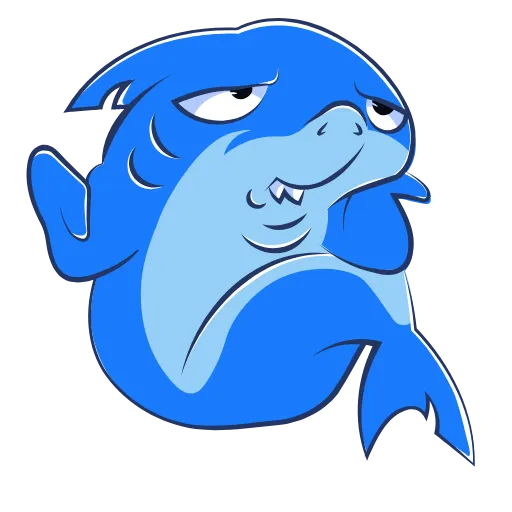 Стикер 19 Funnysharkyemoji