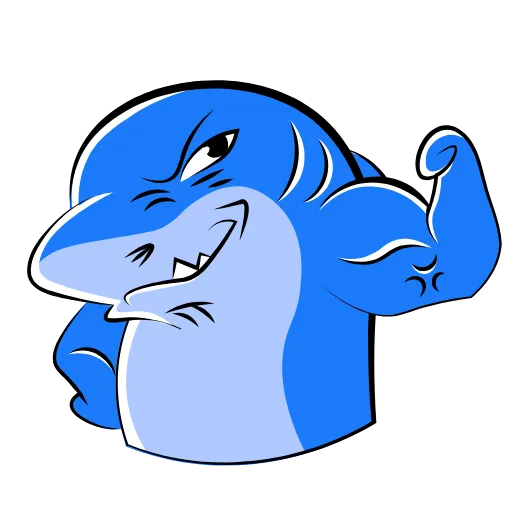 Стикер 46 Funnysharkyemoji
