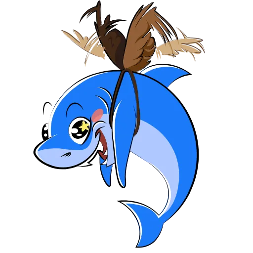 Стикер 41 Funnysharkyemoji