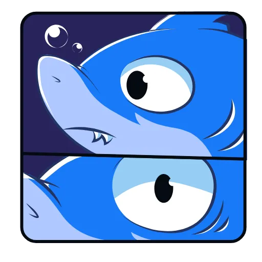 Стикер 4 Funnysharkyemoji