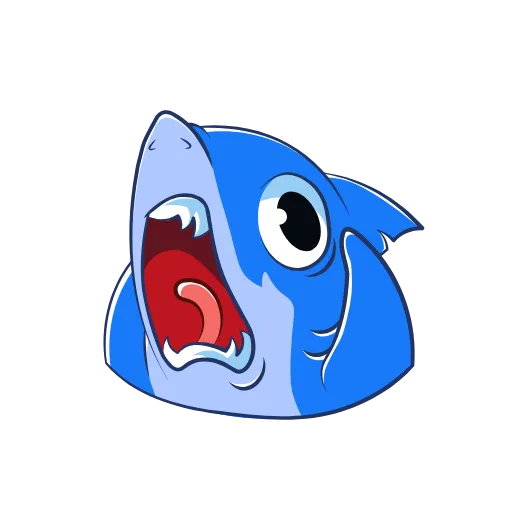 Стикер 5 Funnysharkyemoji