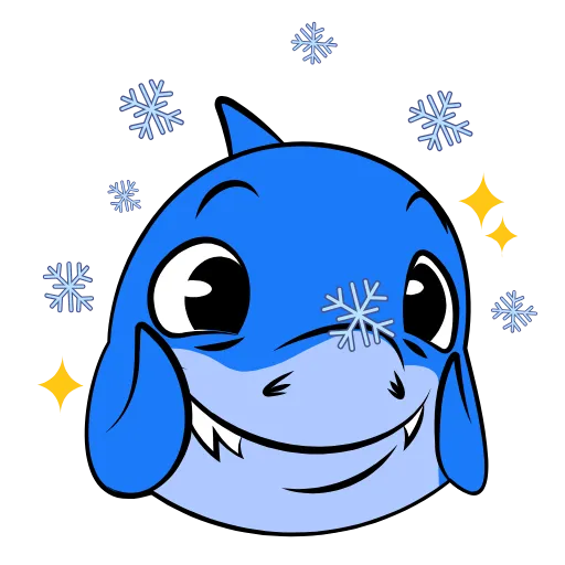 Стикер 54 Funnysharkyemoji