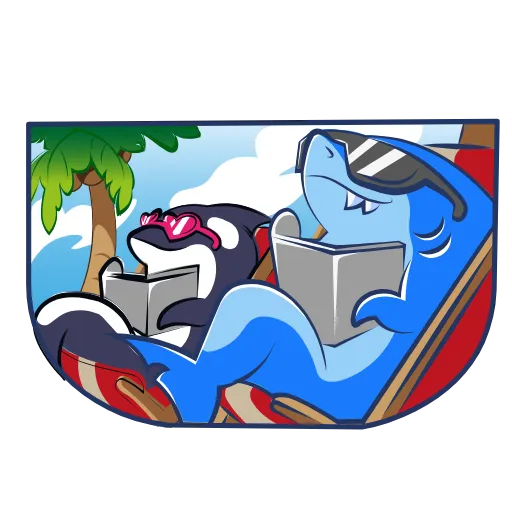 Стикер 24 Funnysharkyemoji