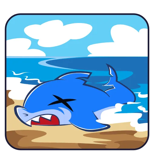 Стикер 10 Funnysharkyemoji