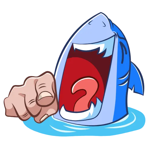 Стикер 33 Funnysharkyemoji