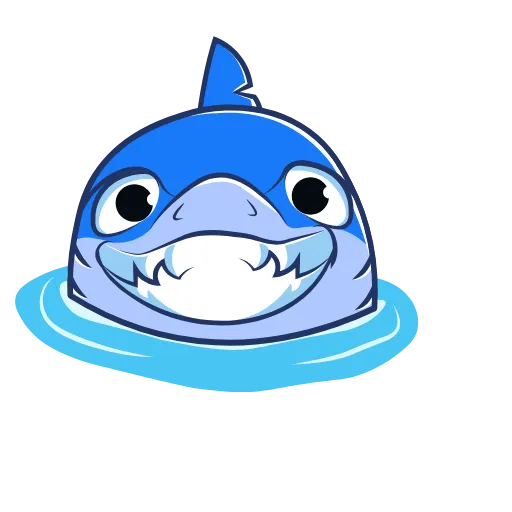 Стикер 14 Funnysharkyemoji