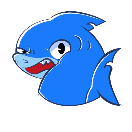Стикер 23 Funnysharkyemoji