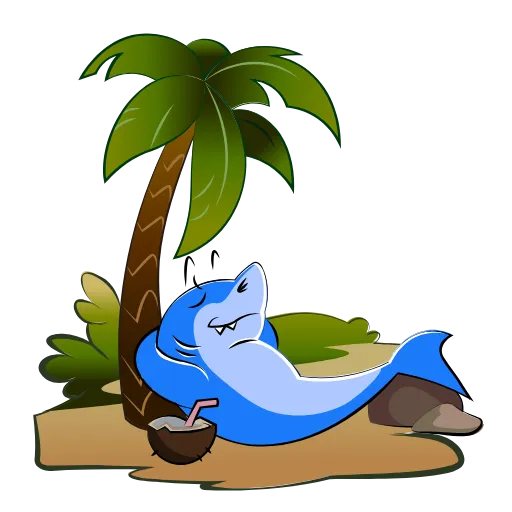 Стикер 59 Funnysharkyemoji