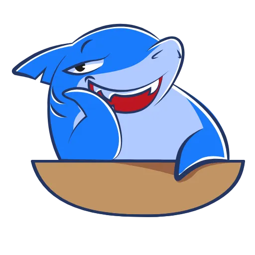 Стикер 13 Funnysharkyemoji