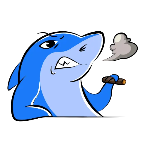 Стикер 56 Funnysharkyemoji