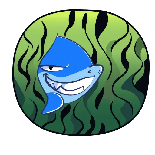 Стикер 21 Funnysharkyemoji