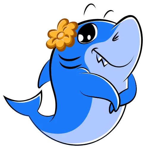 Стикер 44 Funnysharkyemoji