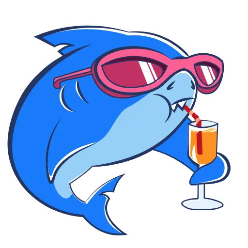 Стикер 26 Funnysharkyemoji
