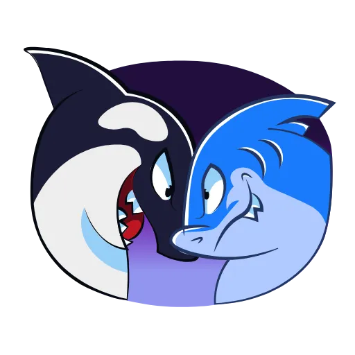 Стикер 8 Funnysharkyemoji