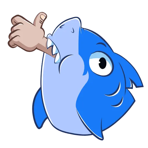 Стикер 2 Funnysharkyemoji