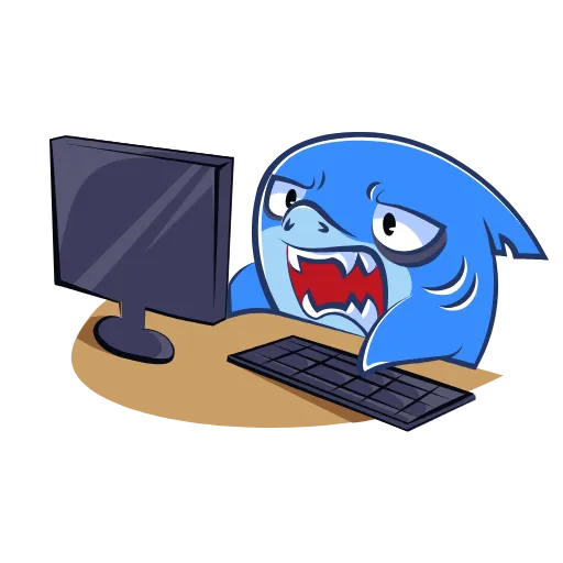 Стикер 29 Funnysharkyemoji