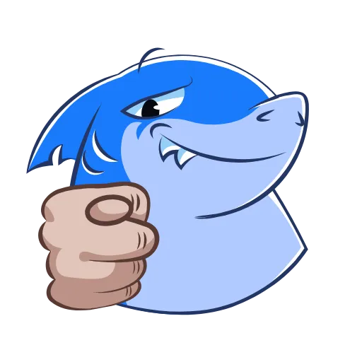 Стикер 12 Funnysharkyemoji
