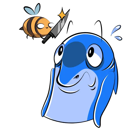 Стикер 47 Funnysharkyemoji
