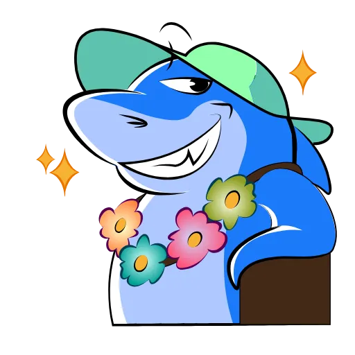 Стикер 40 Funnysharkyemoji