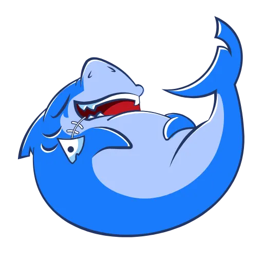 Стикер 6 Funnysharkyemoji