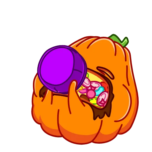 Стикер 6 Pumpkin Glitched