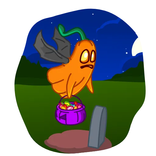 Стикер 7 Pumpkin Glitched