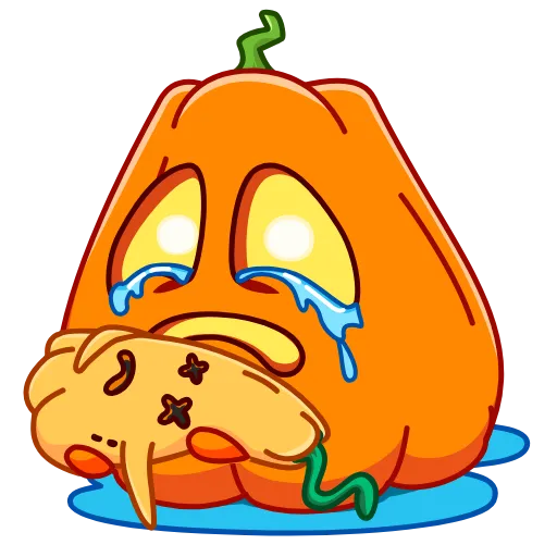 Стикер 13 Pumpkin Glitched