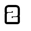 Стикер 52 GTA шрифт