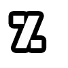 Стикер 24 GTA шрифт