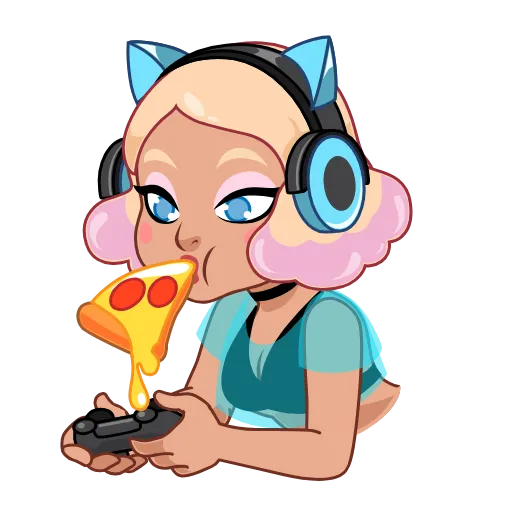 🍕 Эмодзи «Gamer Girl» для Telegram