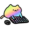 Стикер 6 🎮 Gaming cat