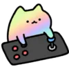 Стикер 29 🎮 Gaming cat