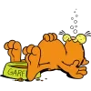 Стикер 16 🥯 Набор эмоджи по мульту «Garfield Гарфилд»