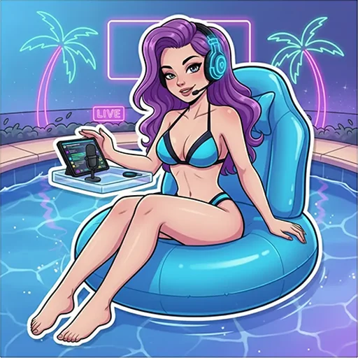 🏊‍♀️ Стикер «Свежие арты по Геймерше» для Telegram