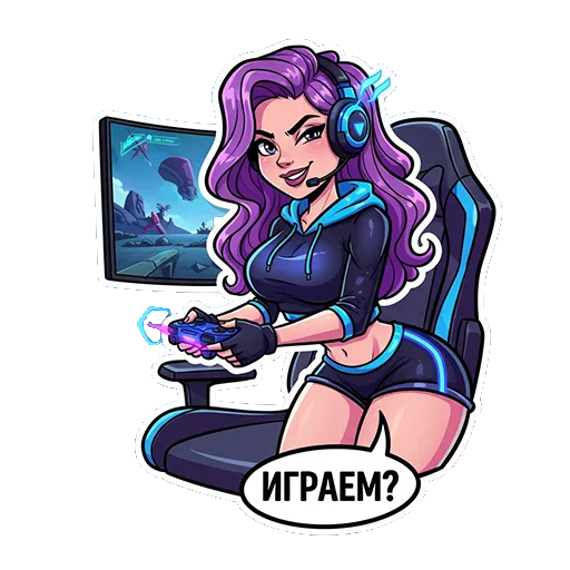 Стикерпак Свежие арты по Геймерше для Telegram